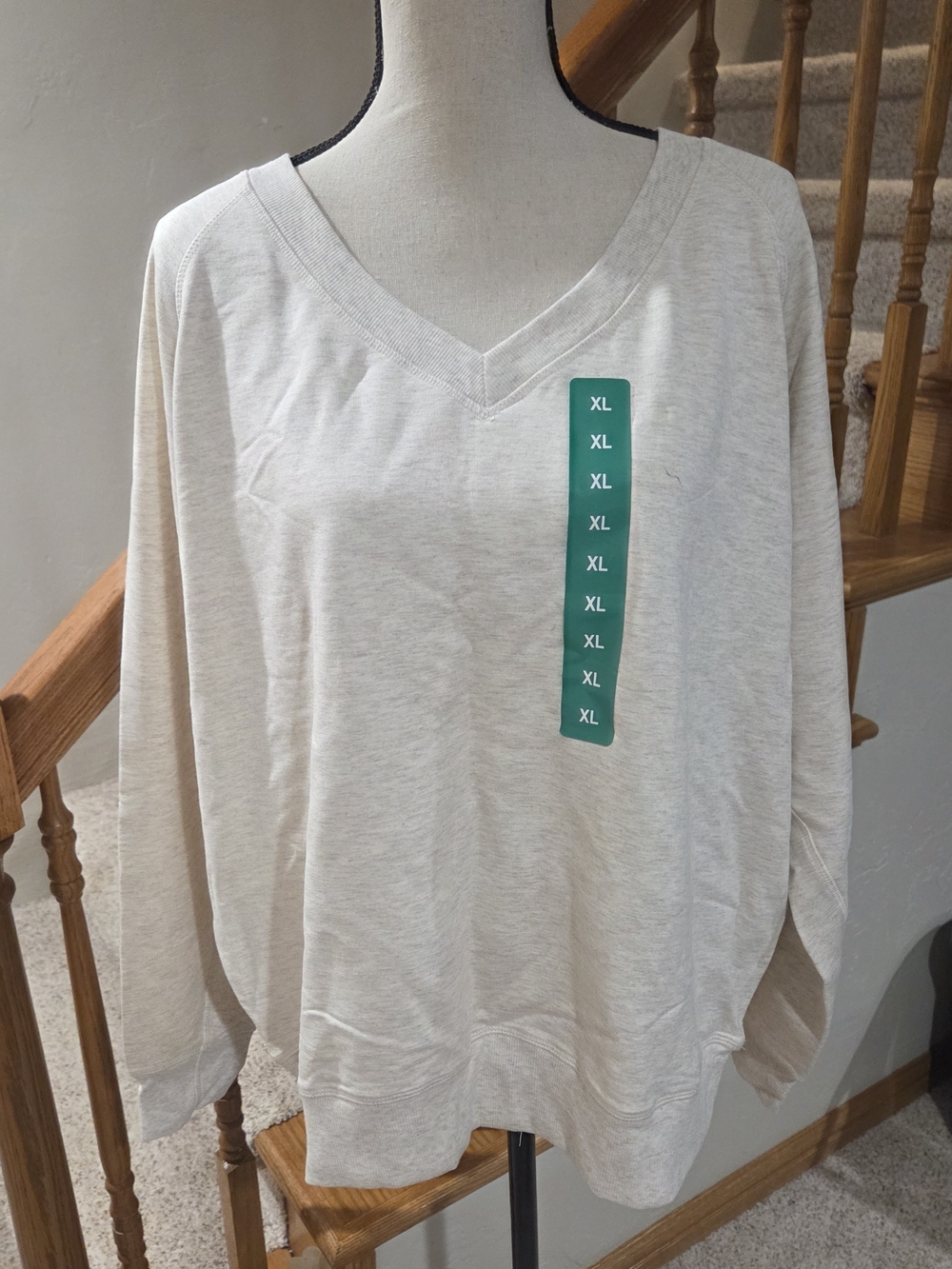 Buffalo David Bitton Light Cream V-Neck Sweater